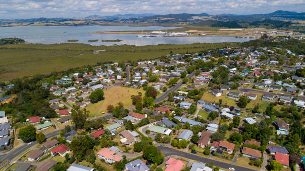 neuseeland luftbild - region northland stock-fotos und bilder