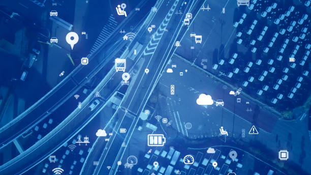 istock Modern highway and communication network concept. Transportation and technology. ITS (Intelligent Transport Systems). Mobility as a service. 1300749456