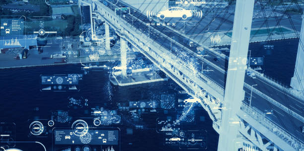 istock Transportation and technology concept. ITS (Intelligent Transport Systems). Mobility as a service. Smart logistics. 1300754623