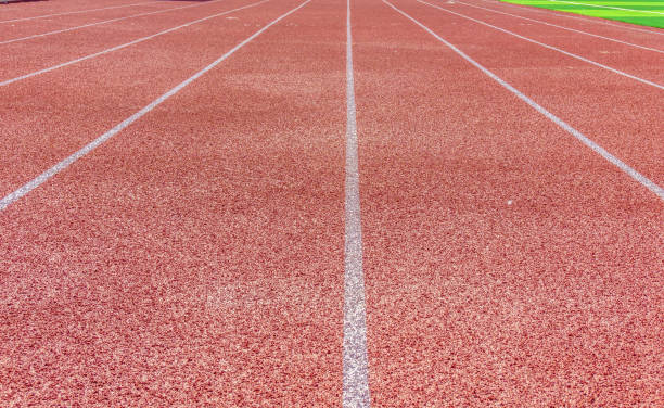 istock Modern campus sports circular plastic track 1300759391