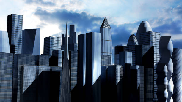 istock Skyscraper where technology and man-made are concentrated 1300760539