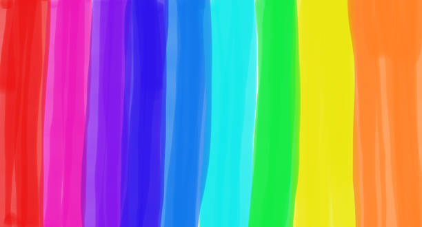 istock Minimalistic design with color gradients. Rainbow shades palette. Rainbow color gradations 1300771413