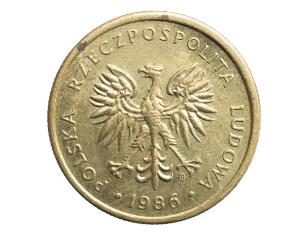 istock two Polish zloty coin on a white isolated background 1300772290