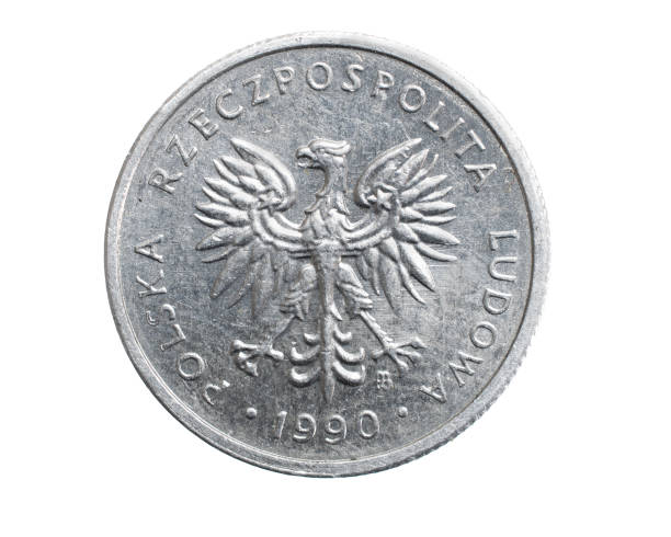 istock two Polish zloty coin on a white isolated background 1300772299