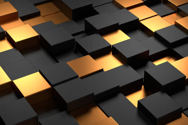 istock Abstract background of cube with luxury concepts. 3D rendering. 1300773239