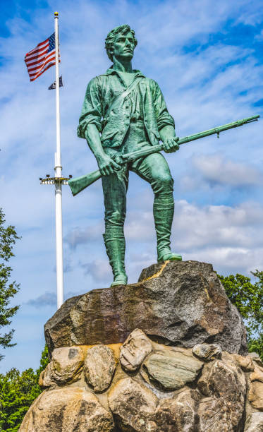 istock Minuteman Patriot Statue Battle Green Common Lexington Massachusetts 1300773338