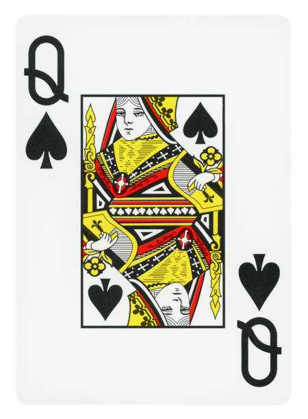 istock Queen Of Spades old playing card - Isolated 1300783898