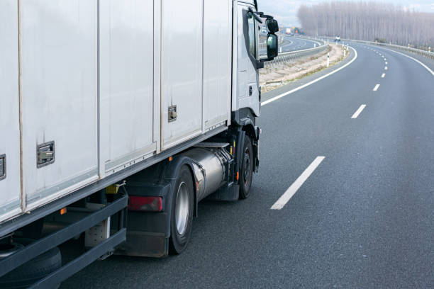 istock Truck circulating with a renewable fuel tank, lpg or lng. 1300784217