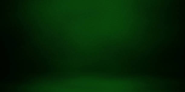 istock Green painted curved wall and floor for presentation, banner 1300784427