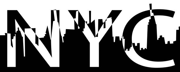 istock NYC typography slogan for ptint. Text and New York city silhouette eps10 vector black and white illustration. 1300789333