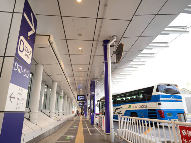 Shinjuku Expressway Bus Terminal in Tokyo. Taken in October 2020 in Shinjuku-ku, Tokyo.