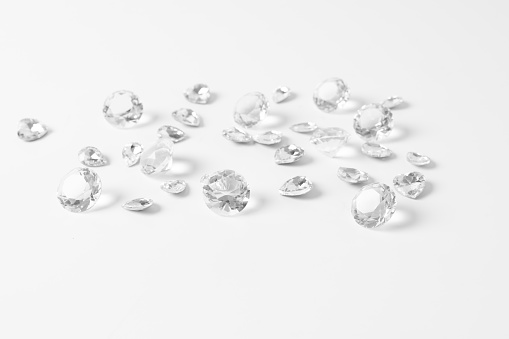 diamonds isolated on white background