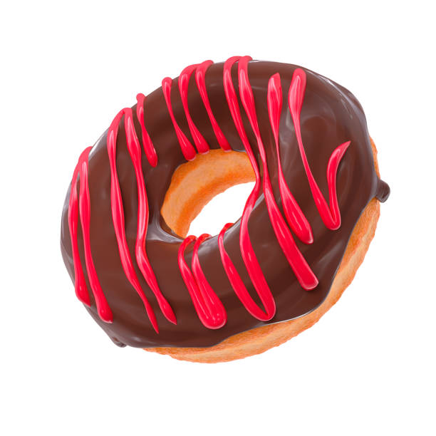 istock Glazed donut with sprinkles on a white background rotated in three quarters 1300793737