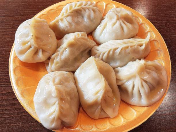 istock steamed manti with meat and spices. 1300800380
