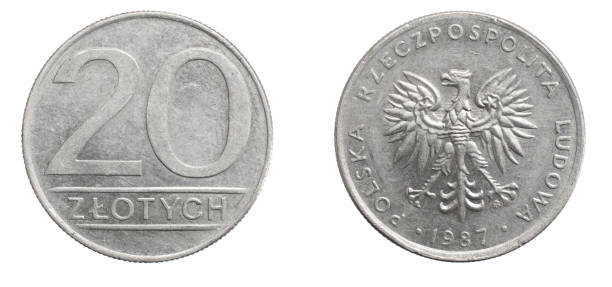 istock twenty Polish zloty coin on a white isolated background 1300800701