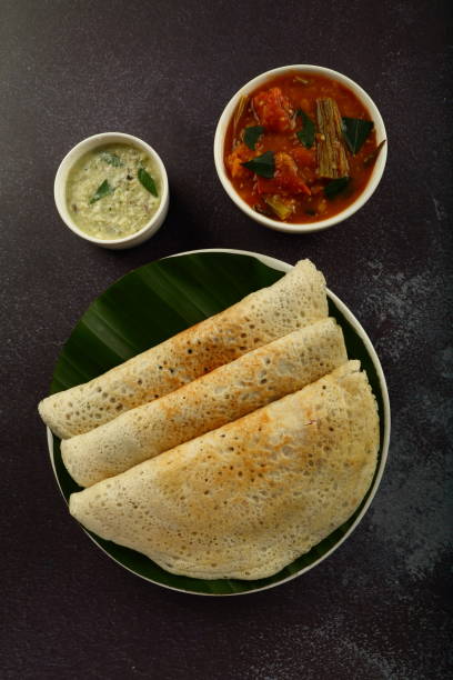 istock Tamilnadu foods- dosa with sambar. 1300801683
