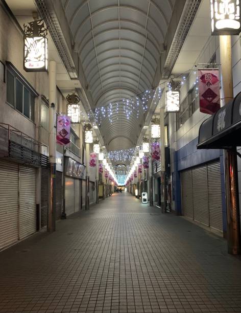 istock Lonely shopping street 1300804205