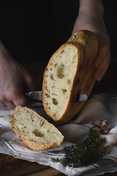 istock fresh homemade bread with thyme and garlic 1300805124