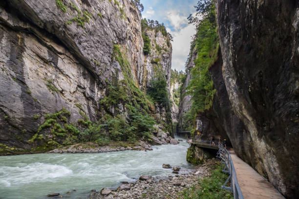 istock Glacier gorge in Swiss Alps 1300806082