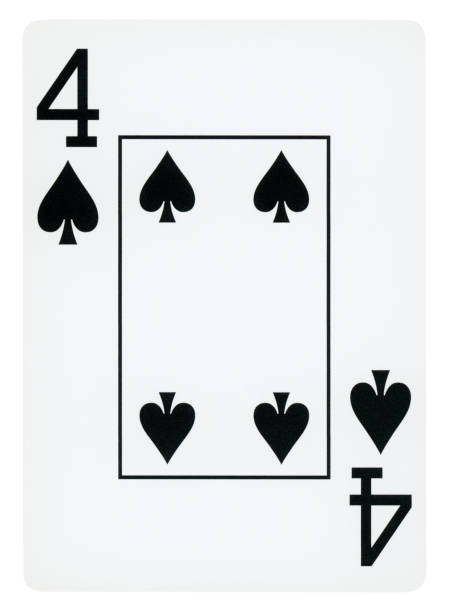 istock Four Of Spades playing card - Isolated 1300813566
