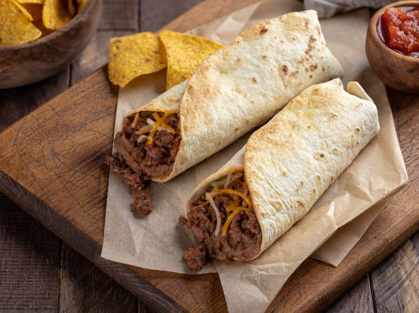 istock Beef Burritos With Beans and Cheese 1300815218