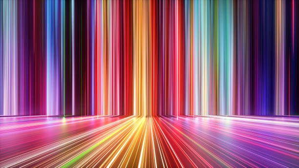 3d render, abstract background with colorful spectrum. Bright neon rays and glowing lines. 3d render, abstract background with colorful spectrum. Bright neon rays and glowing lines. hyperspace stock pictures, royalty-free photos & images