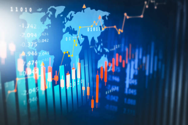 istock Diagram and world map background 1300823369