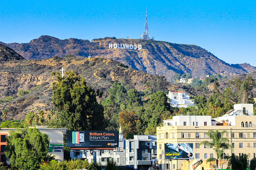 Los Angeles - USA - 03,16,2014: Hollywood Sign, Los Angeles, California, USA