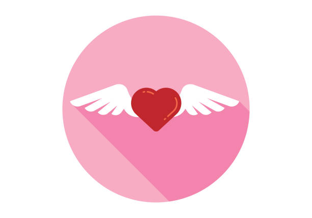 Flying Heart Flying Heart clip art of a cupid free stock illustrations