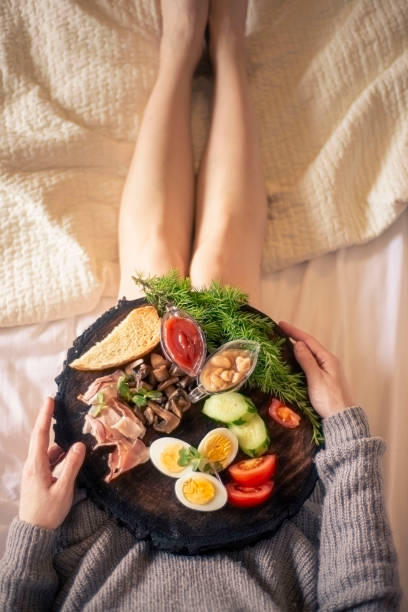 istock breakfast on the girl's feet 1300835804