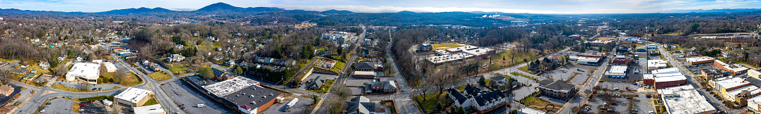 Lenior NC downtown aerial view