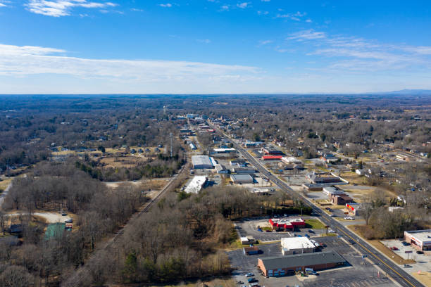 istock Lincolnton NC aerial view 1300847236