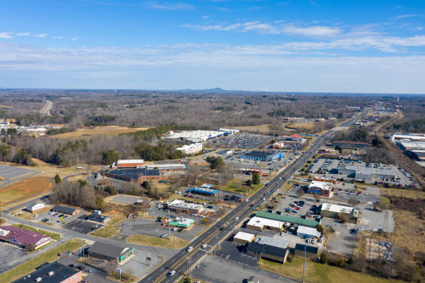 istock Lincolnton NC aerial view 1300847254