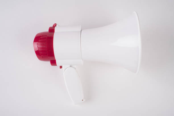 istock Megaphone loudspeaker isolated on white - Clipping Path 1300853253