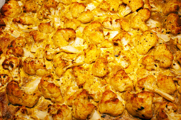 baked cauliflower photo stock photo