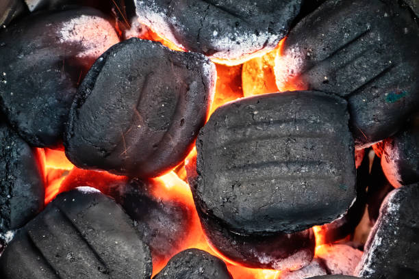 Hot Coals stock photo