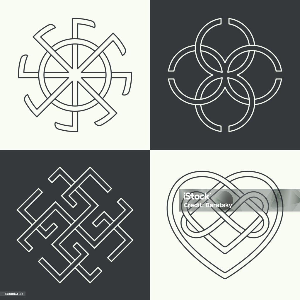 Satz Der Alten Symbole Stock Vektor Art und mehr Bilder von Mythologie