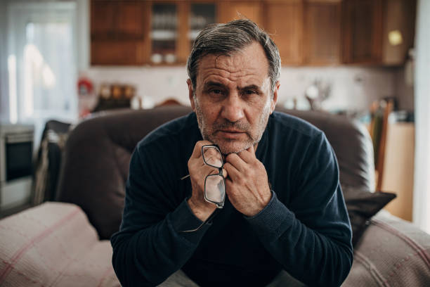 Portrait of a depressed man