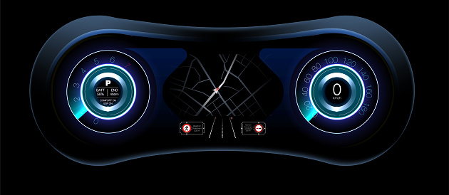 Car Break Display Display Design Control Panel Design Automatic Braking System Avoid Car ...