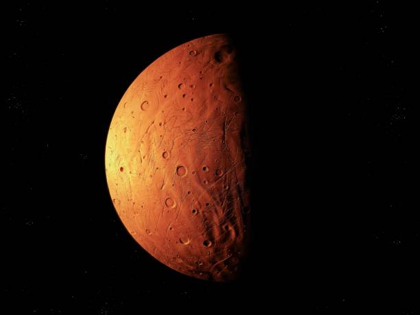 istock beautiful red planet in space with stars 1300868255