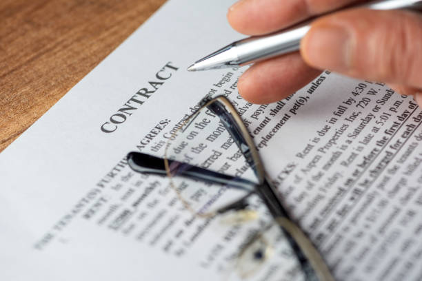 istock The man is reading the contract. 1300868307