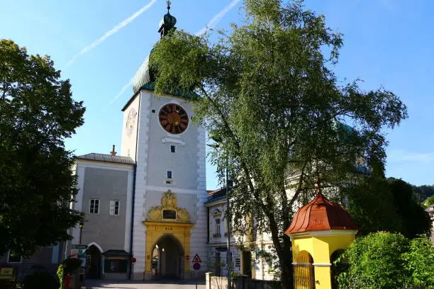 August 08, 2018, Waidhofen an der Ybbs: Historic buildings in the old town of Waidhofen an der Ybbs in Lower Austria
