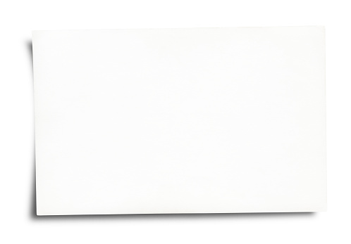 Blank paper isolated on white