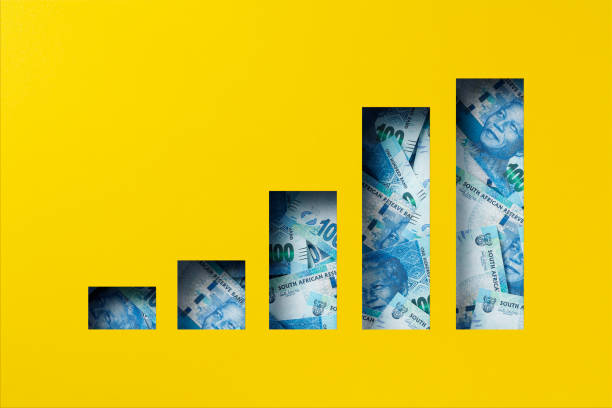 istock South African rand heap under paper cutout bar graph icon 1300883050