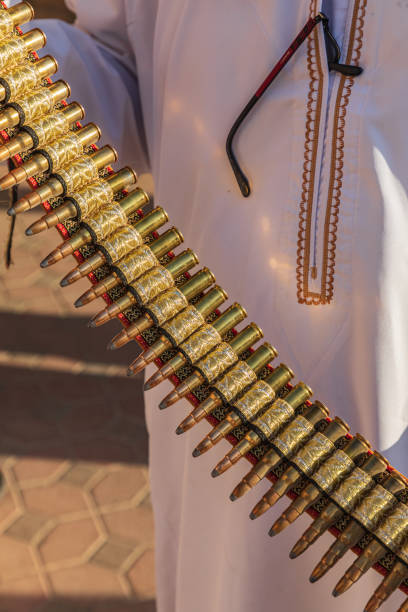 istock A belt of rifle ammunition at the Nizwa souk. 1300884874