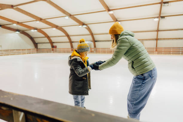 istock Learning how to ice-skate with my mom 1300886923