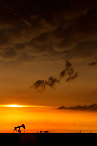 Prairie Storm Clouds Canada stock photo
