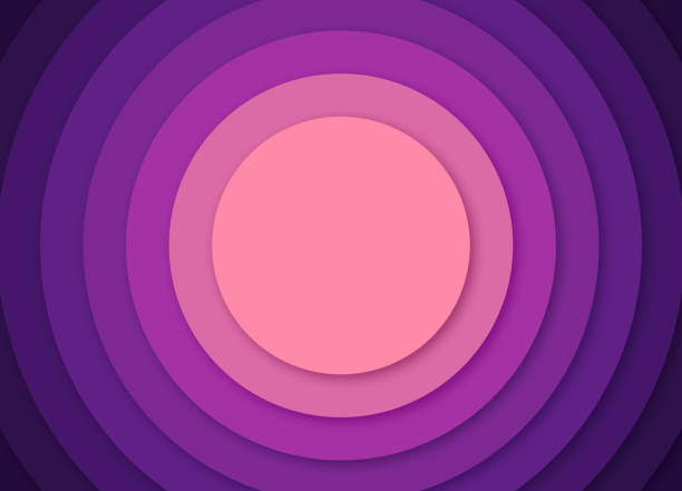 ilustrações de stock, clip art, desenhos animados e ícones de abstract circles background - purple circle frame design