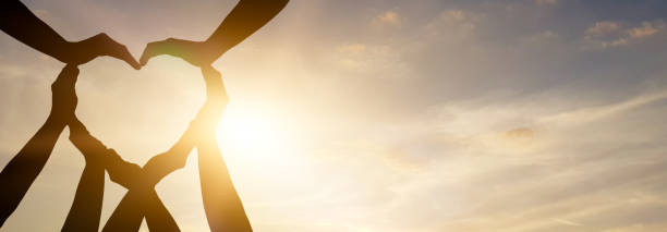 istock The concept of unity, cooperation, teamwork and charity. 1300890955