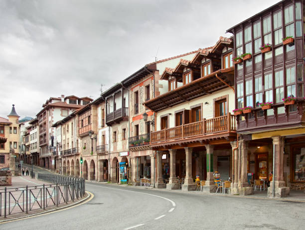 istock Street in Potes, Cantabria, Spain. 1300890973